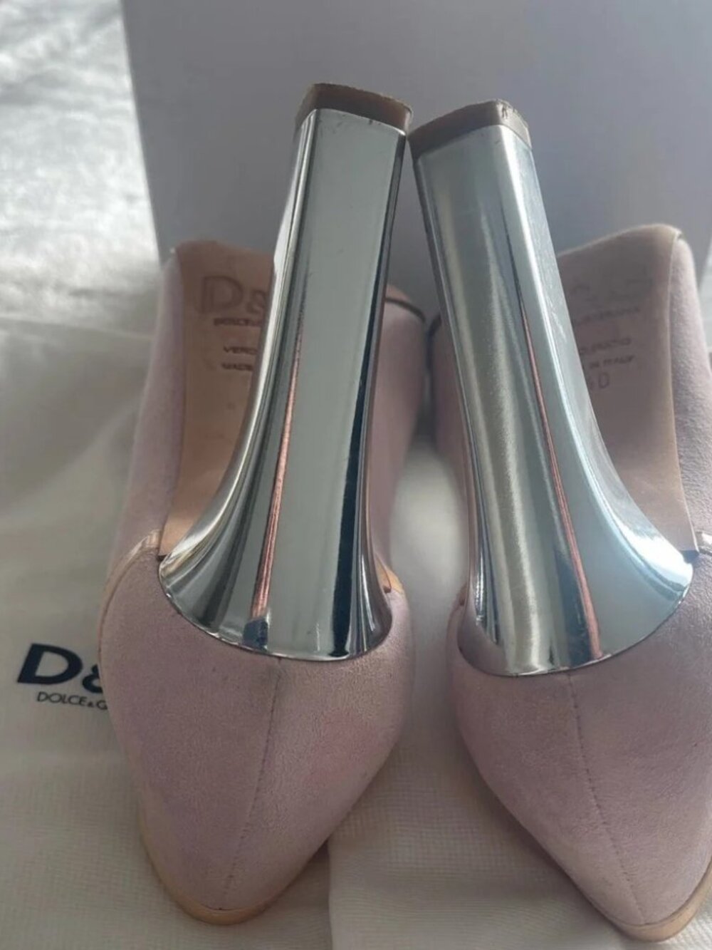 Dolce Gabbana Cap Toe Pumps Pink suede - Picture 6 of 10